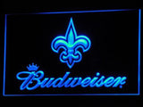 New Orleans Saints Budweiser LED Neon Sign USB - Blue - TheLedHeroes