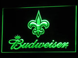 New Orleans Saints Budweiser LED Neon Sign USB - Green - TheLedHeroes