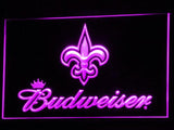 New Orleans Saints Budweiser LED Neon Sign USB - Purple - TheLedHeroes