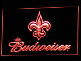 New Orleans Saints Budweiser LED Neon Sign USB - Red - TheLedHeroes