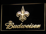 New Orleans Saints Budweiser LED Neon Sign USB - Yellow - TheLedHeroes