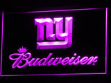New York Giants Budweiser LED Neon Sign Electrical - Purple - TheLedHeroes