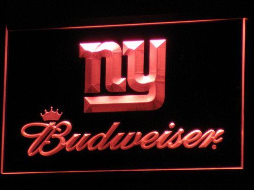 New York Giants Budweiser LED Neon Sign Electrical - Red - TheLedHeroes