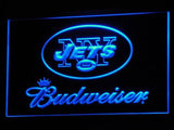 New York Jets Budweiser LED Neon Sign USB - Blue - TheLedHeroes
