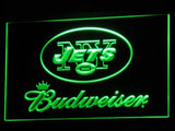 New York Jets Budweiser LED Neon Sign USB - Green - TheLedHeroes