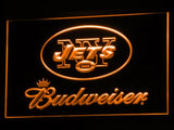 New York Jets Budweiser LED Neon Sign USB - Orange - TheLedHeroes