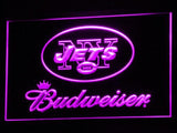 New York Jets Budweiser LED Neon Sign USB - Purple - TheLedHeroes
