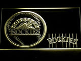 Colorado Rockies (2) LED Neon Sign USB - Yellow - TheLedHeroes