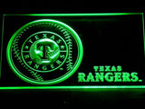 Texas Rangers (2) LED Neon Sign USB - Green - TheLedHeroes