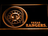 Texas Rangers (2) LED Neon Sign USB - Orange - TheLedHeroes