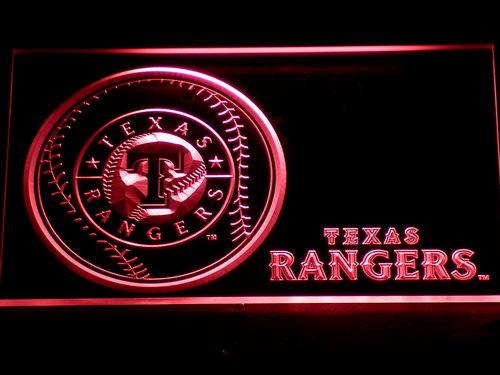 Texas Rangers (2) LED Neon Sign Electrical - Red - TheLedHeroes