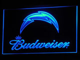 San Diego Chargers Budweiser LED Neon Sign USB - Blue - TheLedHeroes