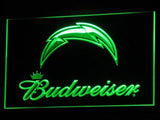 San Diego Chargers Budweiser LED Neon Sign USB - Green - TheLedHeroes