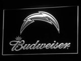 San Diego Chargers Budweiser LED Neon Sign USB - White - TheLedHeroes