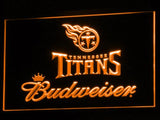 Tennessee Titans Budweiser LED Neon Sign USB - Orange - TheLedHeroes
