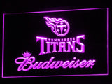 Tennessee Titans Budweiser LED Neon Sign USB - Purple - TheLedHeroes