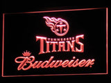 Tennessee Titans Budweiser LED Neon Sign USB - Red - TheLedHeroes