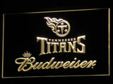 Tennessee Titans Budweiser LED Neon Sign USB - Yellow - TheLedHeroes