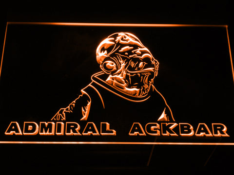 FREE Star Wars Admiral Ackbar LED Sign - Orange - TheLedHeroes