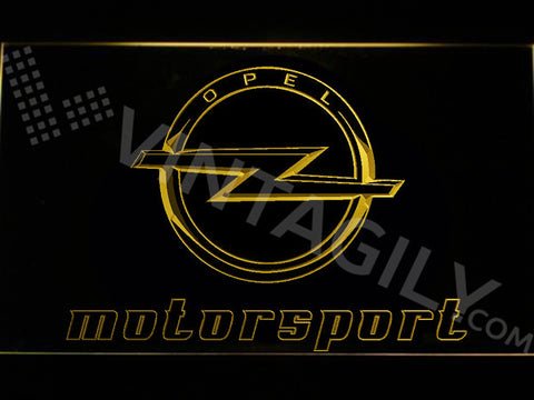 Opel Motorsport LED Sign - Yellow - TheLedHeroes