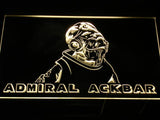 Star Wars Admiral Ackbar LED Neon Sign USB - Yellow - TheLedHeroes