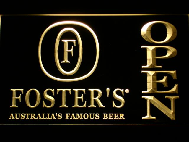 Foster Open LED Neon Sign Electrical - Yellow - TheLedHeroes
