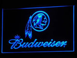 Washington Redskins Budweiser LED Neon Sign USB - Blue - TheLedHeroes