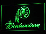 Washington Redskins Budweiser LED Neon Sign USB - Green - TheLedHeroes