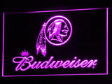 Washington Redskins Budweiser LED Neon Sign USB - Purple - TheLedHeroes