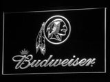 Washington Redskins Budweiser LED Neon Sign Electrical - White - TheLedHeroes