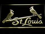 St. Louis Cardinals (3) LED Neon Sign USB - Yellow - TheLedHeroes