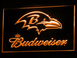 Baltimore Ravens Budweiser LED Neon Sign USB - Orange - TheLedHeroes