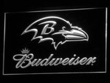 Baltimore Ravens Budweiser LED Neon Sign USB - White - TheLedHeroes