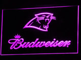 Carolina Panthers Budweiser LED Neon Sign USB - Purple - TheLedHeroes