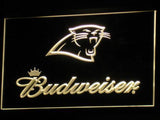 Carolina Panthers Budweiser LED Neon Sign USB - Yellow - TheLedHeroes