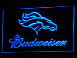 Denver Broncos Budweiser LED Neon Sign USB - Blue - TheLedHeroes