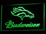 Denver Broncos Budweiser LED Neon Sign USB - Green - TheLedHeroes