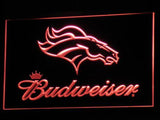 Denver Broncos Budweiser LED Neon Sign USB - Red - TheLedHeroes