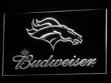Denver Broncos Budweiser LED Neon Sign USB - White - TheLedHeroes