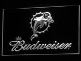 Miami Dolphins Budweiser LED Sign - White - TheLedHeroes