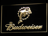 Miami Dolphins Budweiser LED Sign - Yellow - TheLedHeroes