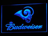 Los Angeles Rams Budweiser LED Neon Sign Electrical - Blue - TheLedHeroes