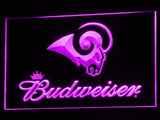 Saint Louis Rams Budweiser LED Neon Sign USB - Purple - TheLedHeroes