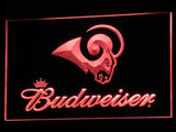Los Angeles Rams Budweiser LED Neon Sign Electrical - Red - TheLedHeroes