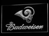 Saint Louis Rams Budweiser LED Neon Sign USB - White - TheLedHeroes