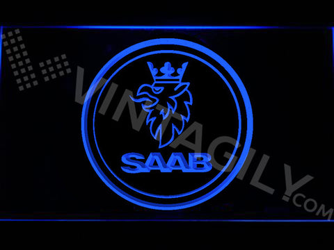 Saab 3 LED Sign - Blue - TheLedHeroes
