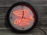 Cocktails LED Wall Clock -  - TheLedHeroes