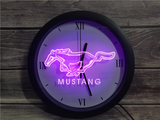 Ford Mustang LED Wall Clock -  - TheLedHeroes