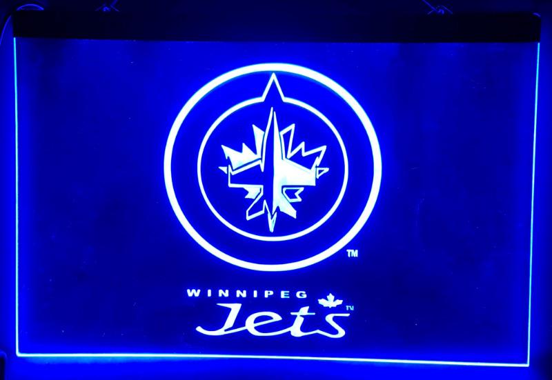 Winnipeg Jets LED Neon Sign Electrical - Blue - TheLedHeroes