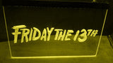 Friday The 13th (2) LED Neon Sign USB - Yellow - TheLedHeroes